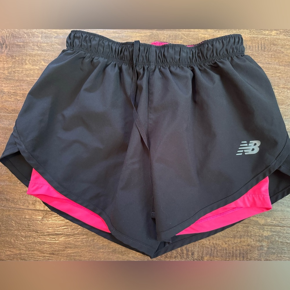 New Balance Black Running Shorts with Biker Shorts